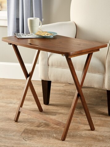Solid Wood Folding Table - Red Oak Portable Table