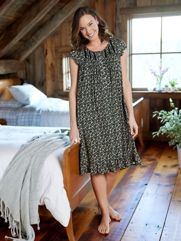 Comfort Stretch Midnight Blossoms Modal Nightgown