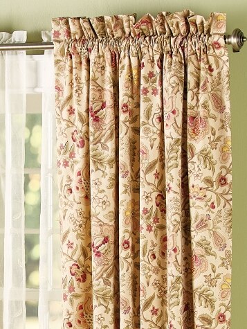 Hatfield Floral Lined Rod Pocket Curtains