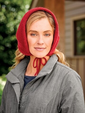 Women's Mohair-Blend Red Bonnet