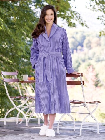 Women's Shawl Collar Chenille Robe