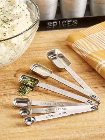 6-Piece Stainless Steel Measuring Spoon Set