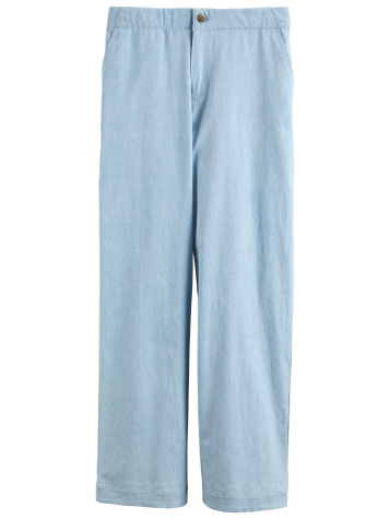 Women's Comfort-Waist Chambray Pull-On Pants Front