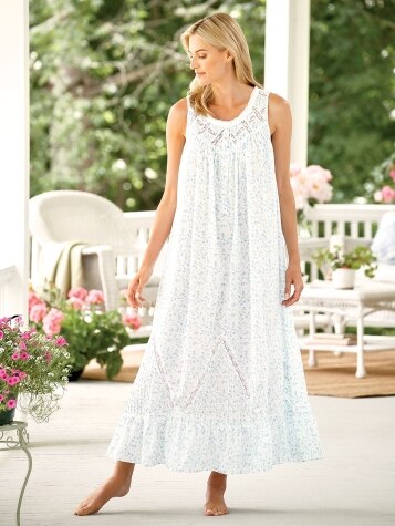 Eileen West Delicate Floral Eileen Long Nightgown