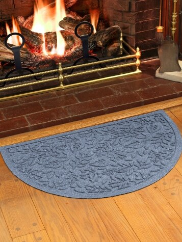Waterhog Aqua Shield Argyle Doormat Color: Charcoal, Mat Size: Semi-Circle 24 x 39