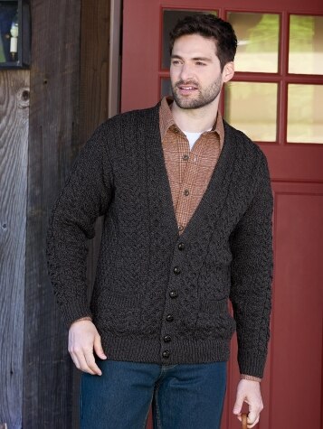 Men's Irish Wool Timeless V-Neck Cardigan