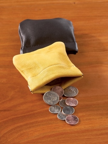  Genuine Leather Coin Pouch Change Holder for Men/Woman