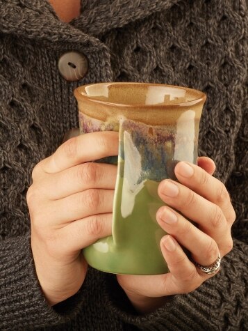 Right-Handed Handwarmer Pottery Mug