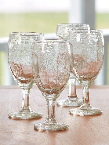 Stemmed Jelly Wine Glasses, Set of 4
