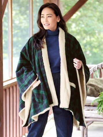 Portuguese Flannel and Sherpa Fleece Cape