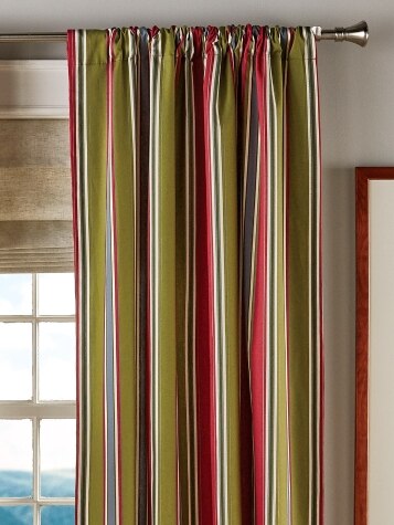 Hearthwood Stripe Rod Pocket Curtains