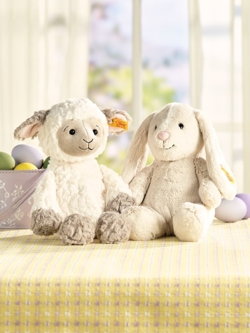 Steiff Plush Animal Friends, Sweet Lamb or Bunny