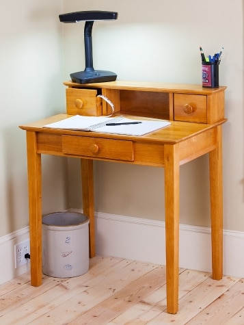 Beechwood Writing Desk with Hutch