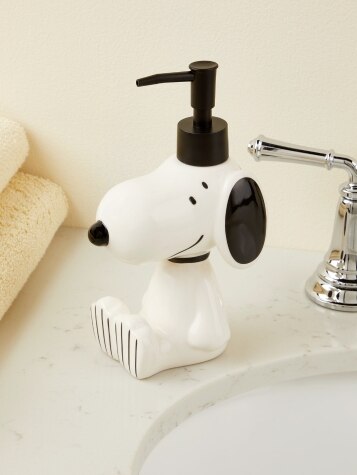 Snoopy Soap Dispenser  Peanuts Ceramic Soap Dispenser