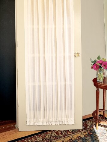 Cotton Voile Semi-Sheer Rod Pocket Door Panel