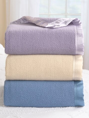 Washable Basketweave Merino Wool Blanket