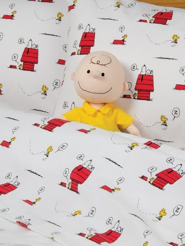 Peanuts Gang Flannel Sheets Bedding With Snoopy And Woodstock