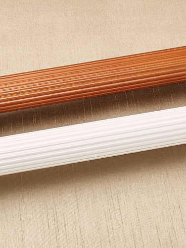wood curtain rods white