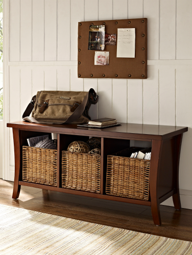 Entryway Storage Bench With Baskets Vermont Country Store