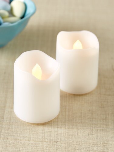 battery operated candles blue