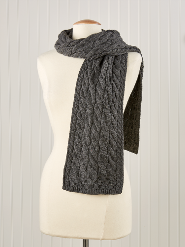 Irish Supersoft Wool Cable Knit Scarf For Men And Women