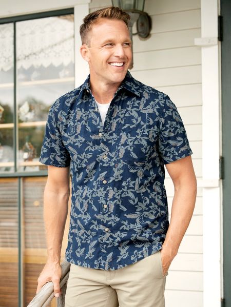 Orton Brothers Cotton Shirt | Tropical Cabana Shirt