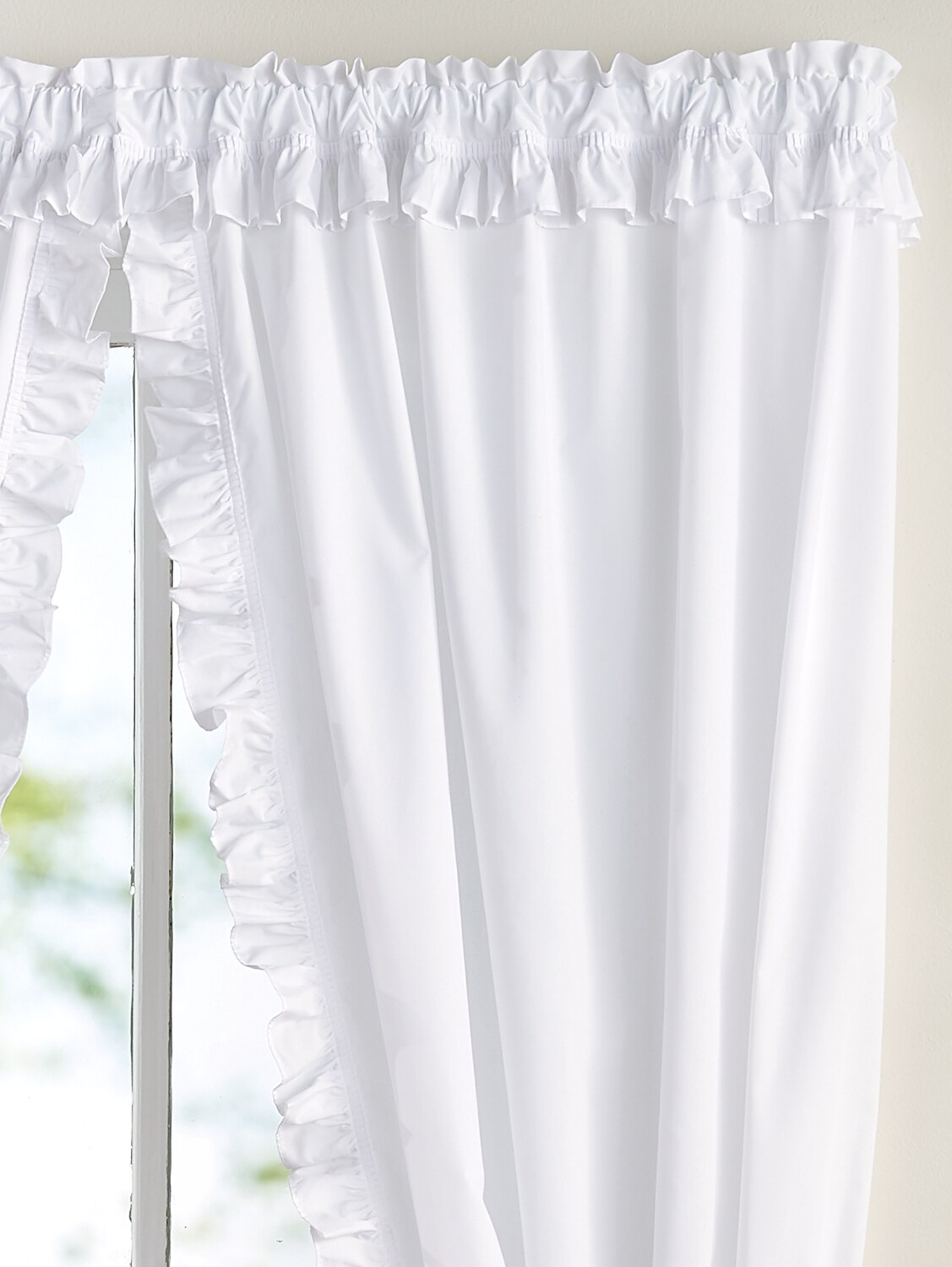 Narrow Ruffled Priscilla Curtain Panels