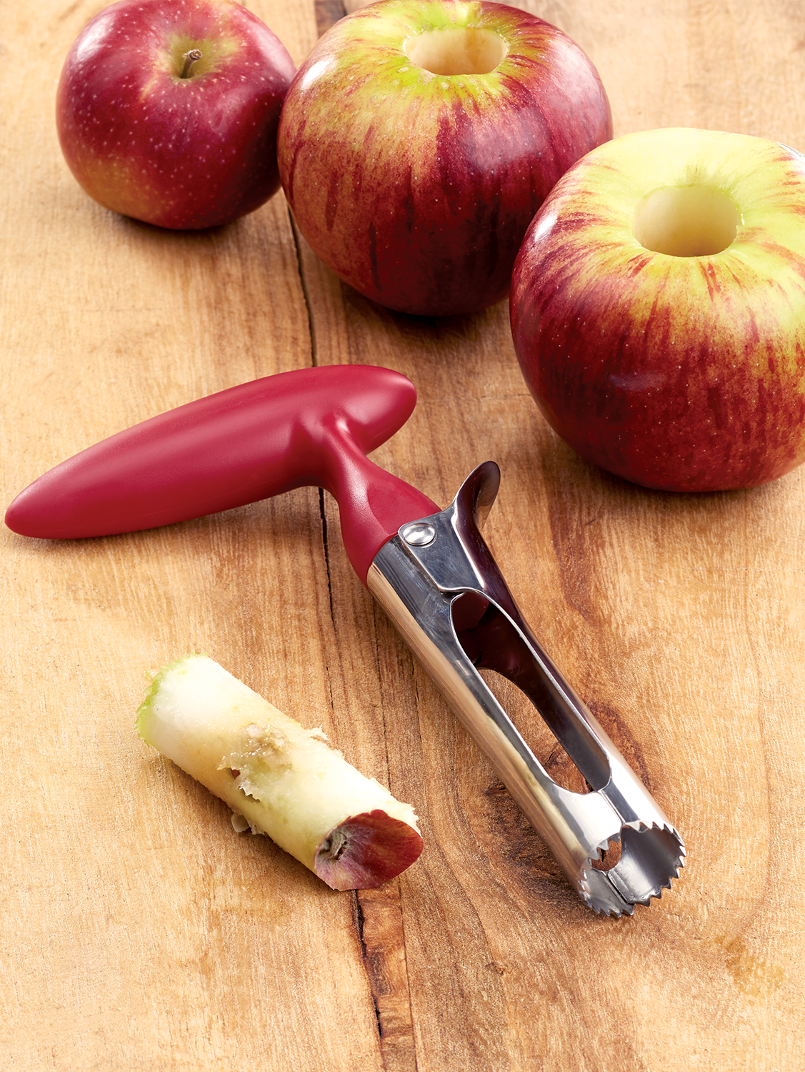 Easy Grip Apple Corer With Stainless Steel Coring Cylinder