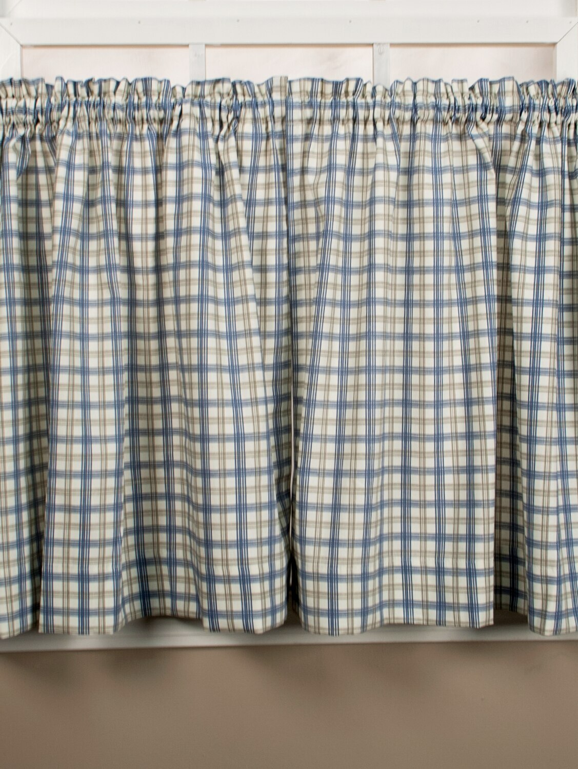 Country Plaid Rod Pocket Curtain Tiers Vermont Country Store