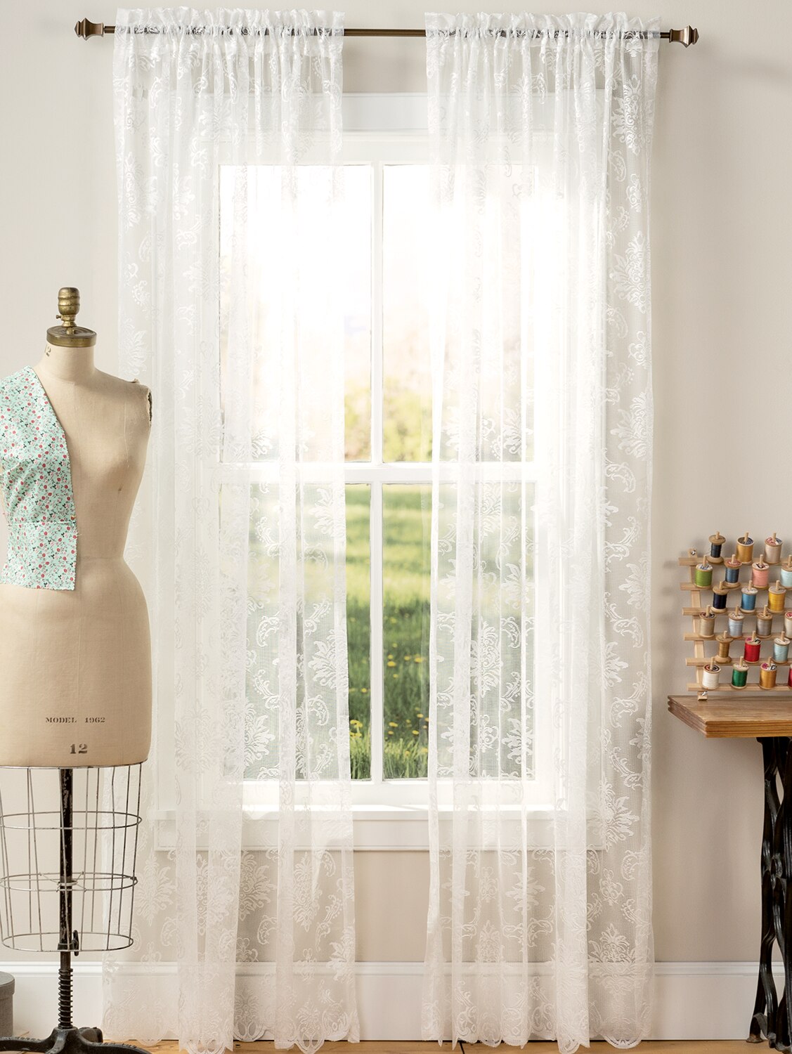 Scalloped Edge Lace Curtain Panels Vermont Country Store