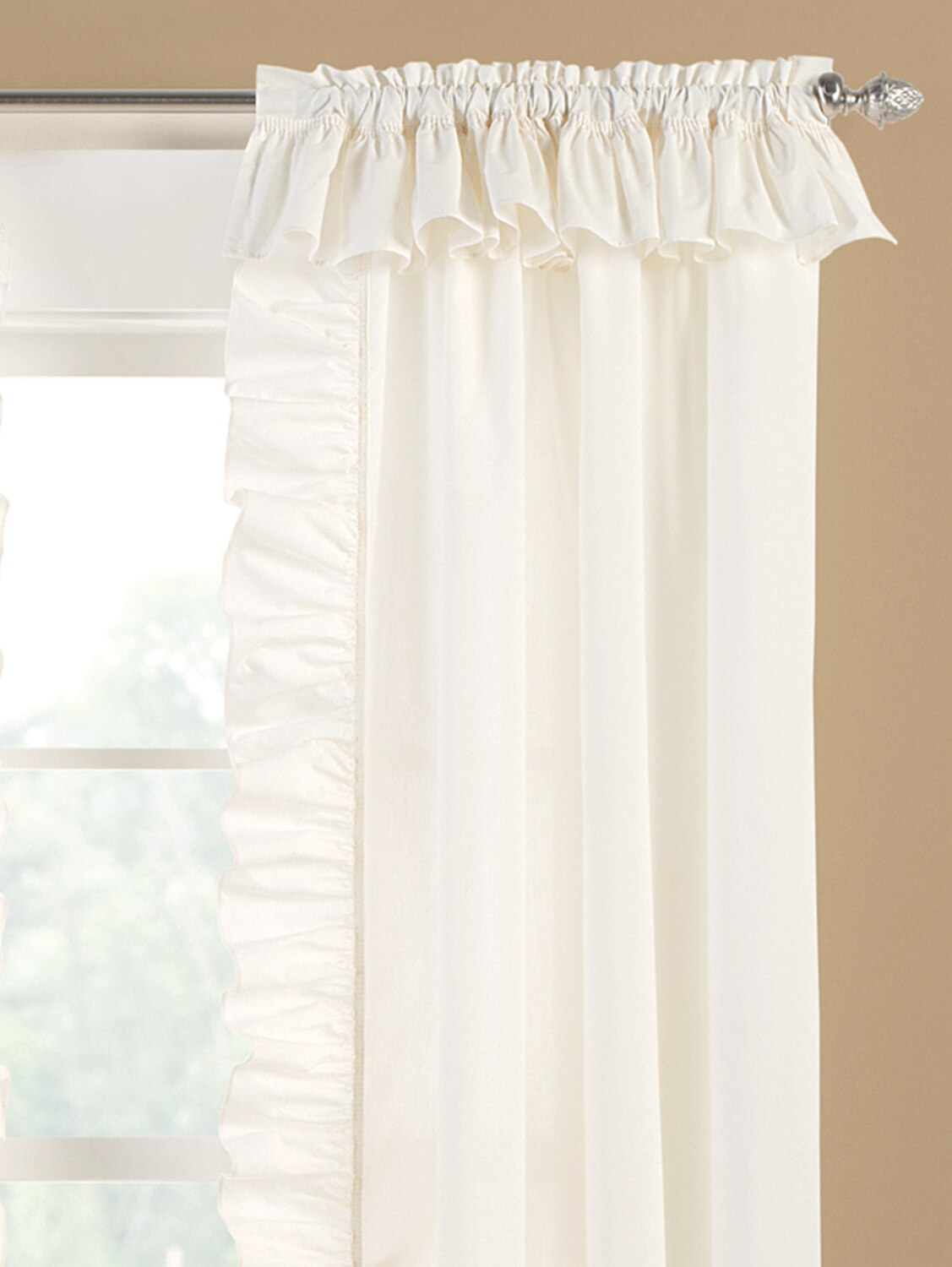 Wide Ruffles Rod Pocket Curtains