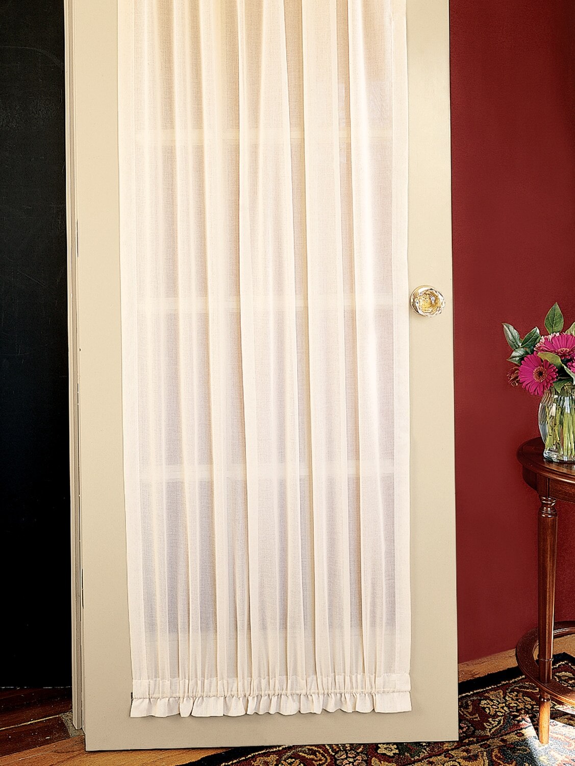 Cotton Voile Rod Pocket Door Curtain Panel