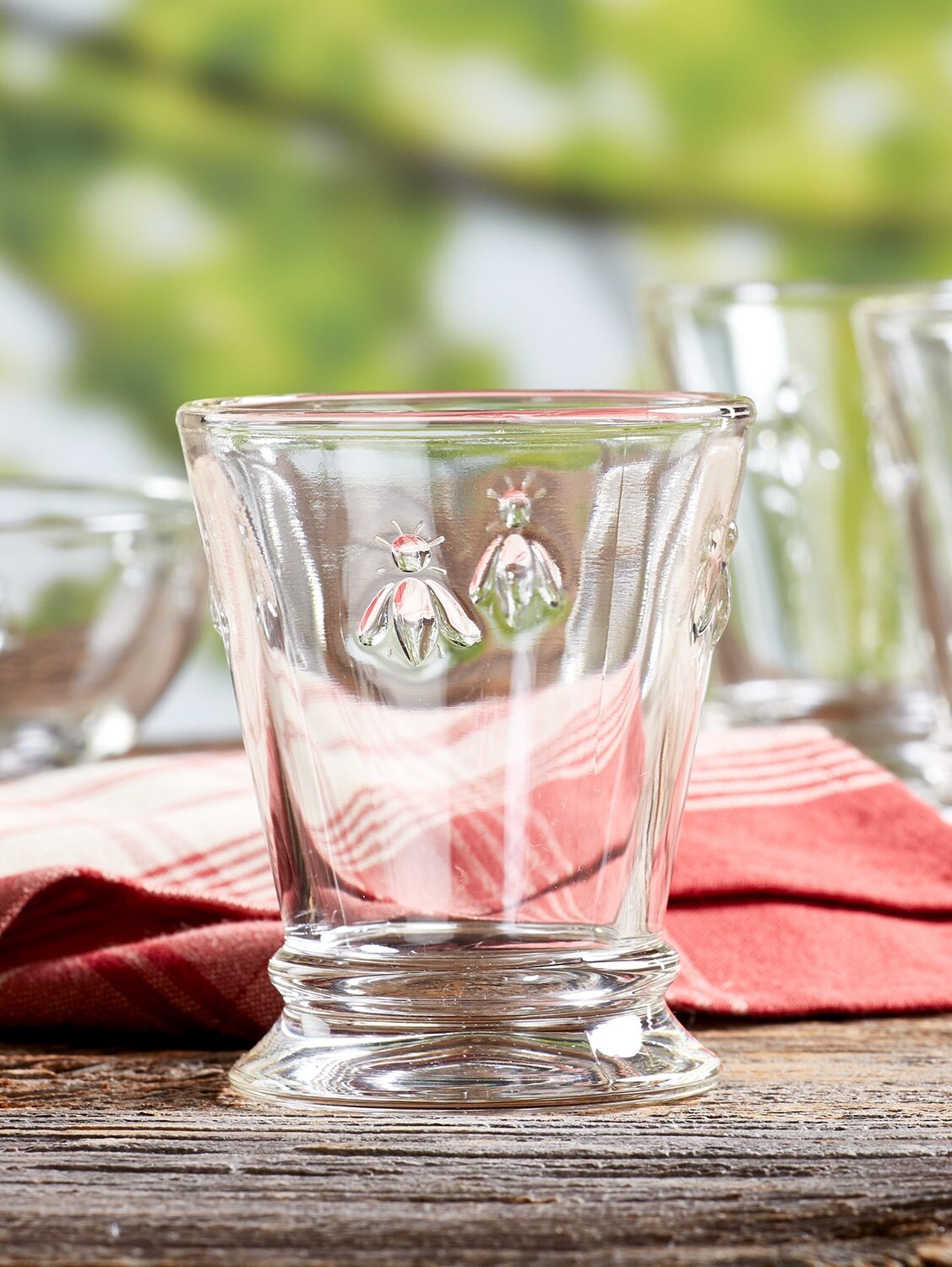 Glass Bumble Bee Tumblers Set Of 4