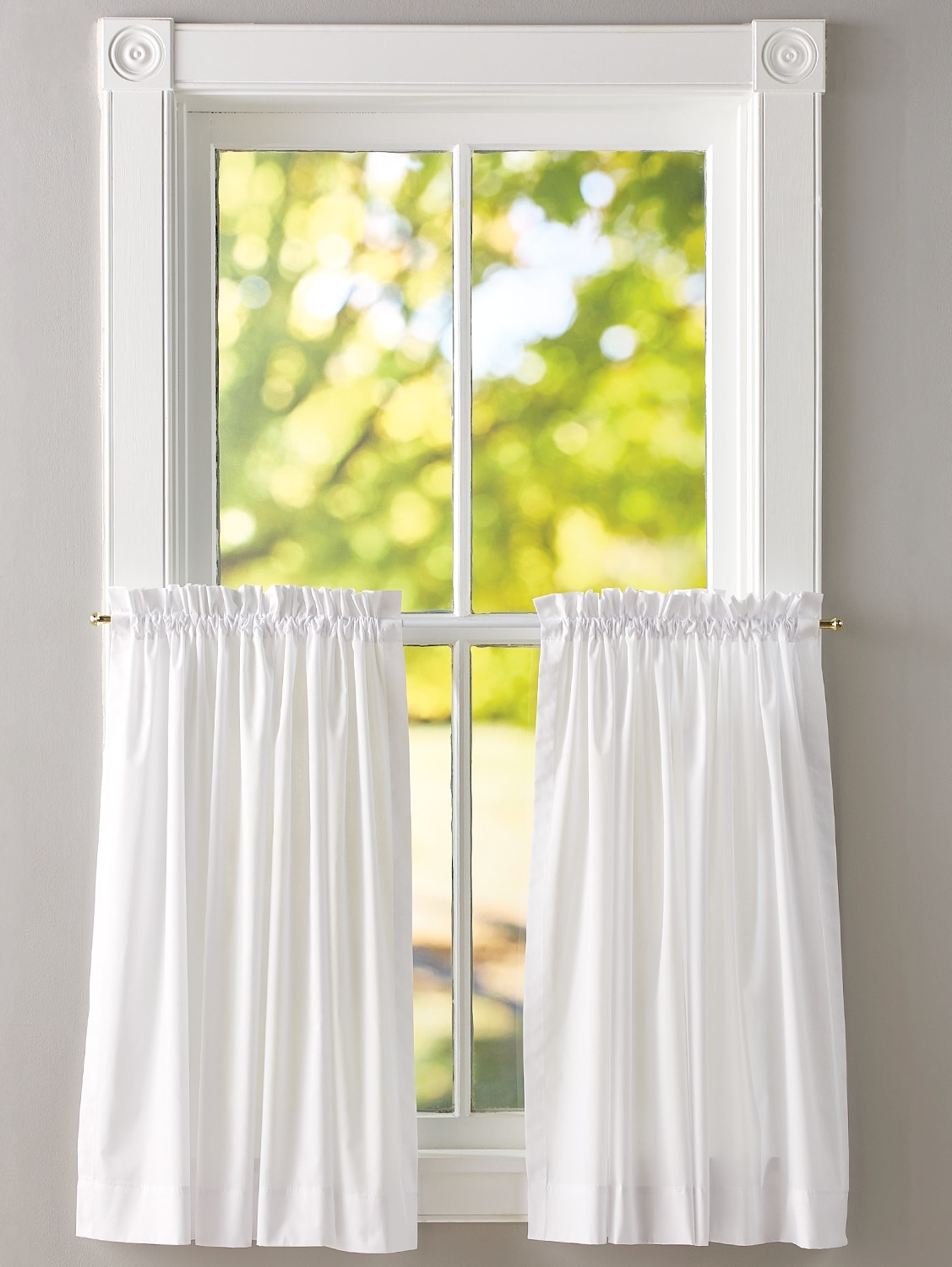 Plain And Simple Rod Pocket Curtain Tiers Pair