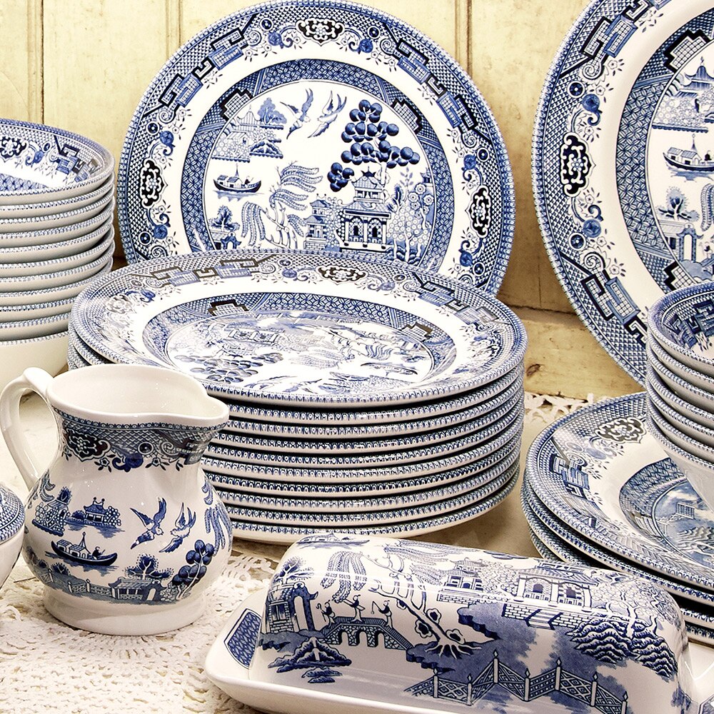 Churchill Blue Willow Dinner Plate 