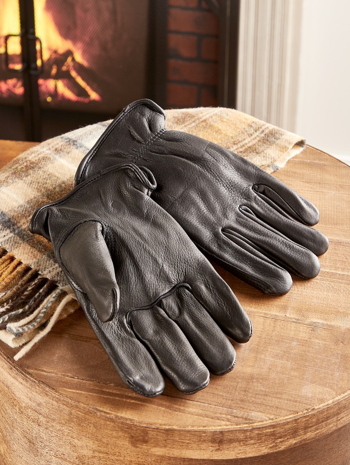 Leather Gloves for Men Deluxe Sheep and Deer Skin Leather Men’s Gloves Lined Driving or Daily Wears 