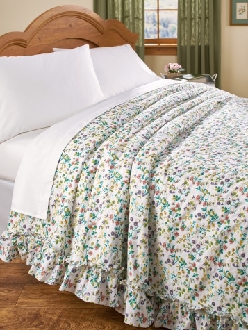 Floral Plisse Bedspread