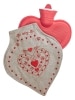 Heart-Shaped Hot Water Bottle With Embroidered Cover