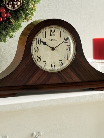 Norwalk Triple-Chime Tambour Mantel Clock