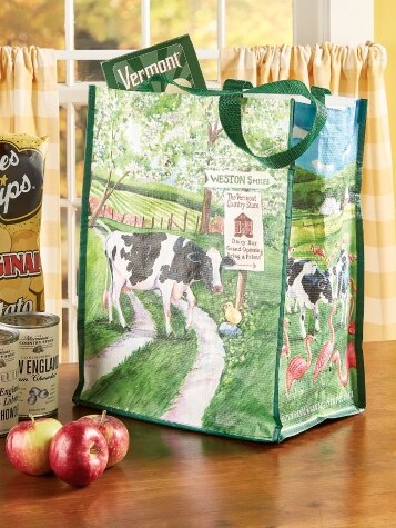 Vermont Country Store Reusable Shopping Bag, Set of 2