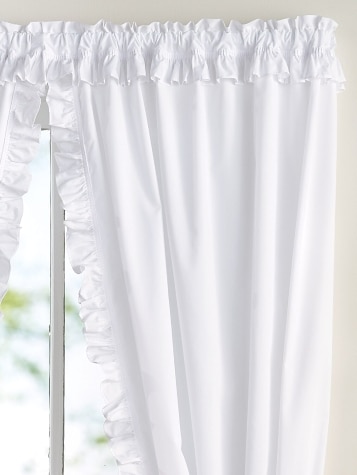 Narrow Ruffles Rod Pocket Priscilla Curtains