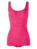 Women's Chlorine-Resistant One-Piece Sheath Swimsuit in Fuchsia