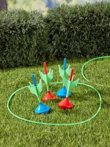 Portable Yard Darts Lawn Game In Yard Setting