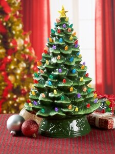 Ceramic 18 Inch Christmas Tree With Star