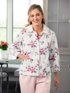 Dreaming of Roses Fleece Bed Jacket