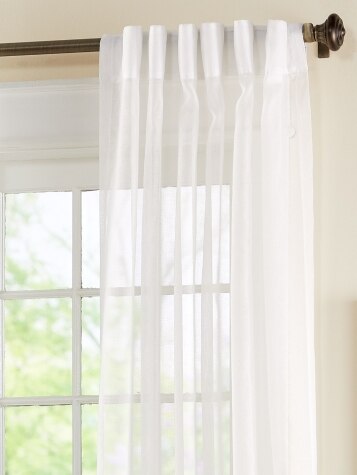 Pretty Pleats Semi-Sheer Curtains With Back Tabs