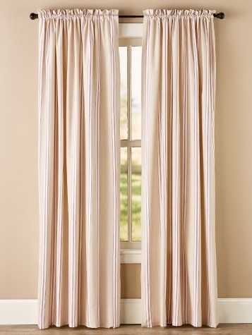 French Ticking Rod Pocket Curtains
