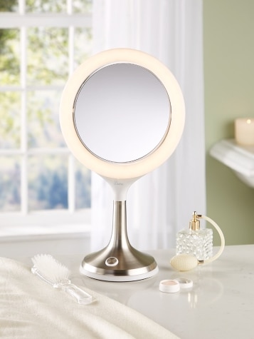 Dual-Side Magnifying Ring-Light Mirror