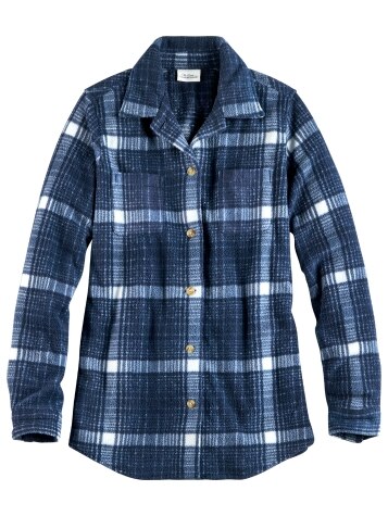 Women s Fleece Shirt Fleece Plaid Shirt Boyfriend Shirt