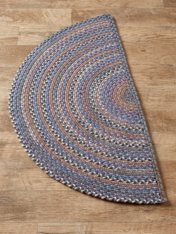 Northshire Multicolor Braided Wool Half-Round Rug